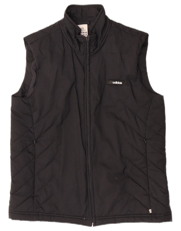 Adidas Womens Padded Gilet UK 12 Médio Preto Poliéster