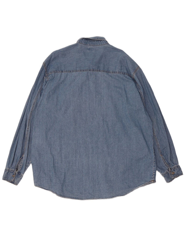 Camisa jeans masculina Levi's XL azul algodão