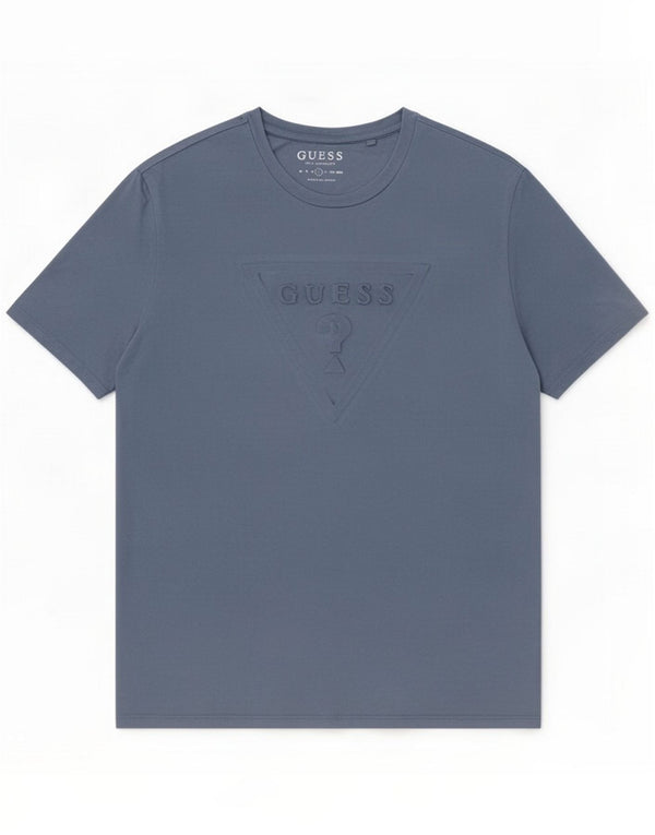 Guess Mens Graphic T-Shirt Top UK 40 Algodão Azul Médio