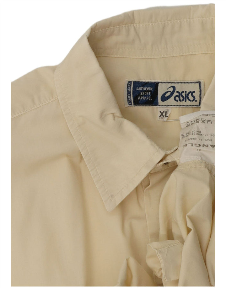 Camisa masculina de manga curta Asics XL bege algodão