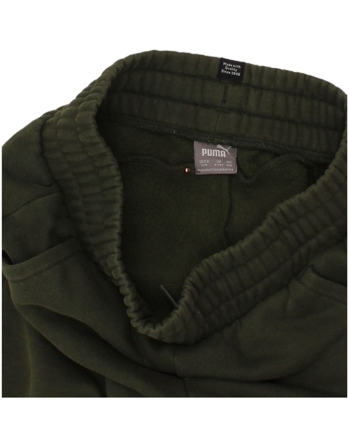 PUMA Meninos Calças de Treino Joggers 9-10 Anos Algodão Verde