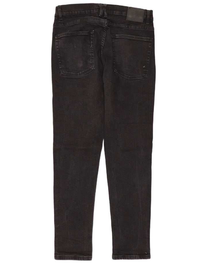 Zara Mens Slim Jeans EU 44 Grande W34 L30 Algodão Preto