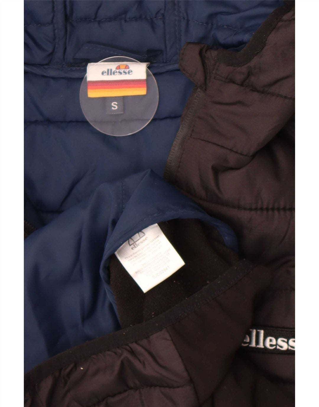 Jaqueta masculina acolchoada com capuz Ellesse UK 36 pequena preta nylon