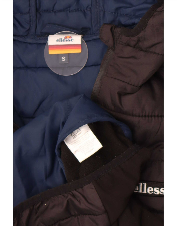 Jaqueta masculina acolchoada com capuz Ellesse UK 36 pequena preta nylon