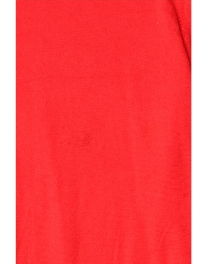 Suéter feminino Zara com gola canoa e viscose vermelha média Reino Unido 12
