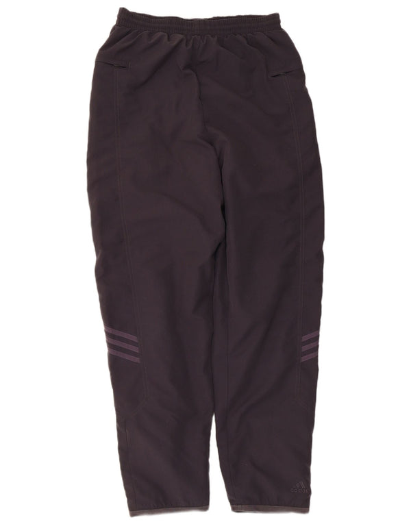 Calça de treino feminina Adidas UK 10 pequena azul marinho poliéster
