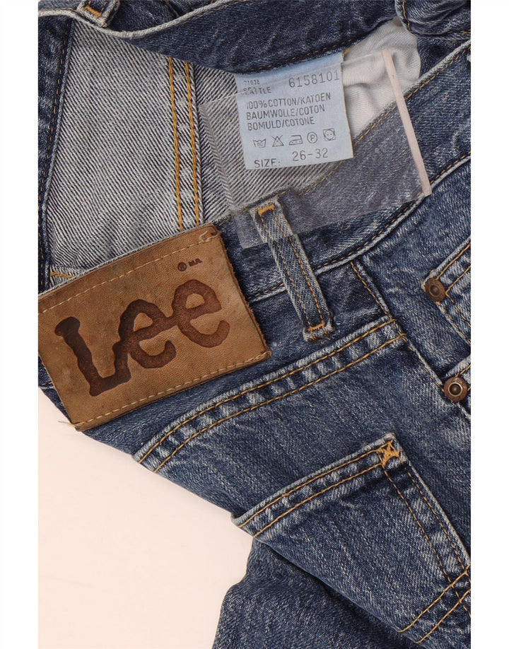Jeans retos femininos Lee W26 L32 algodão azul