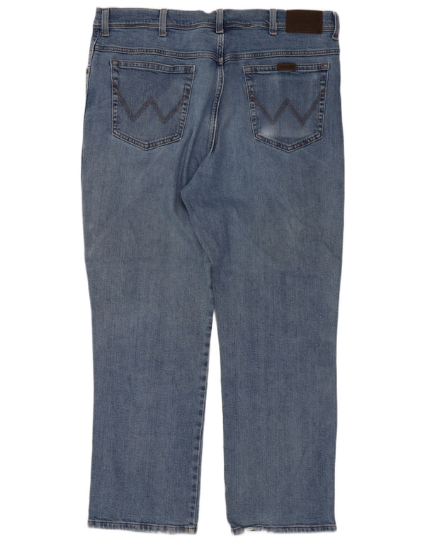 Wrangler Mens Regular Fit Straight Jeans W40 L30 Azul Algodão