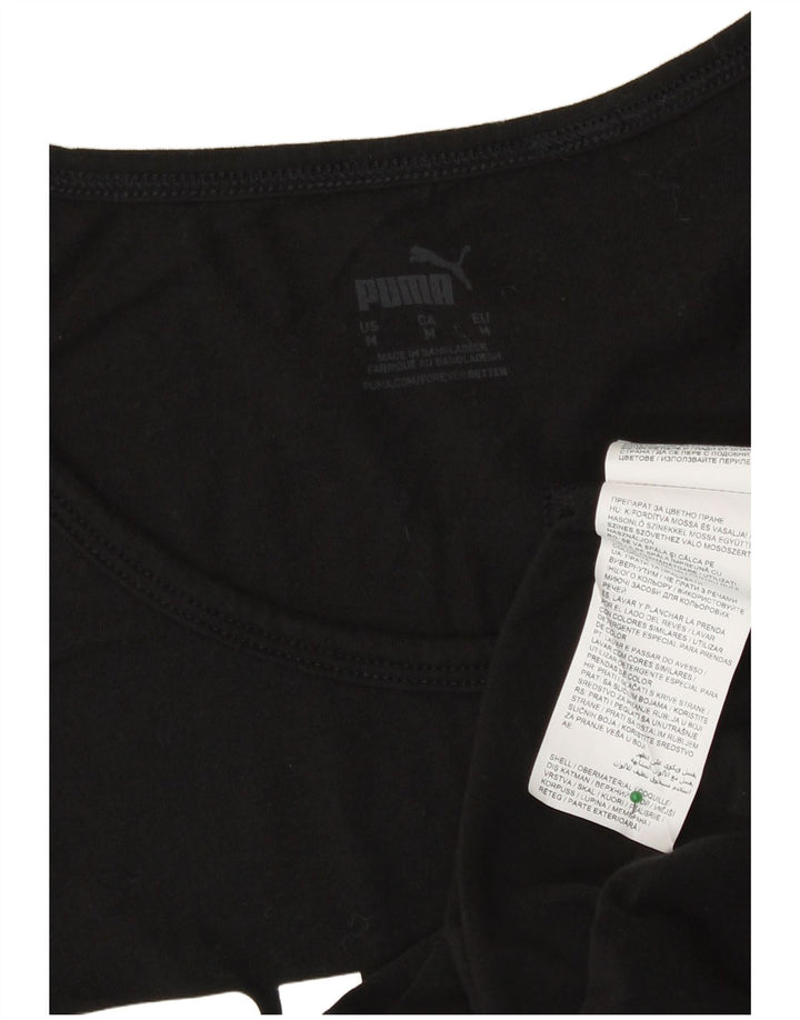 Adidas Womens Graphic Vest Top UK 14 Médio Algodão Preto