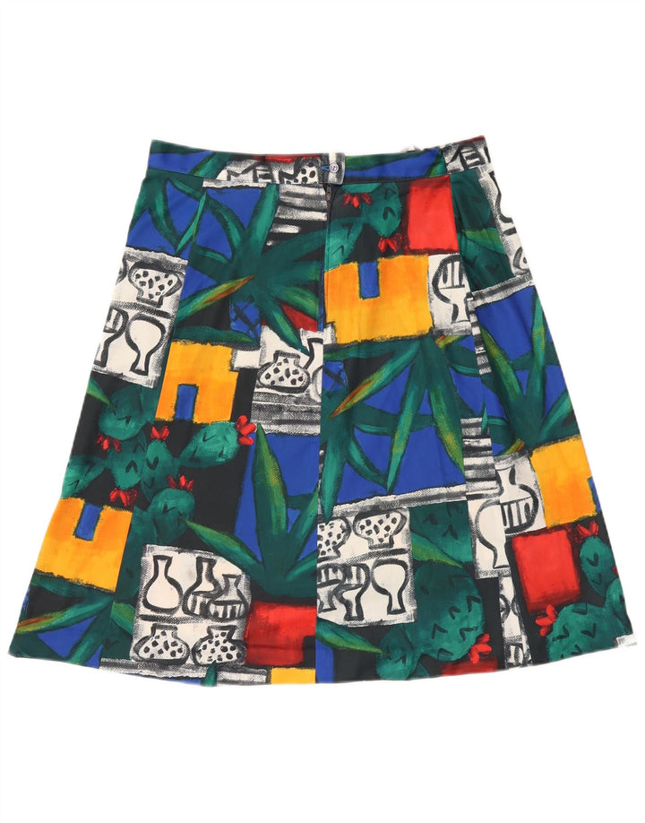 Saia evasê feminina VINTAGE IT 46 grande W32 multicolorida