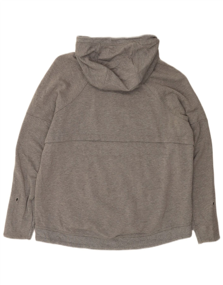 Suéter Nike masculino com capuz e zíper XL cinza algodão