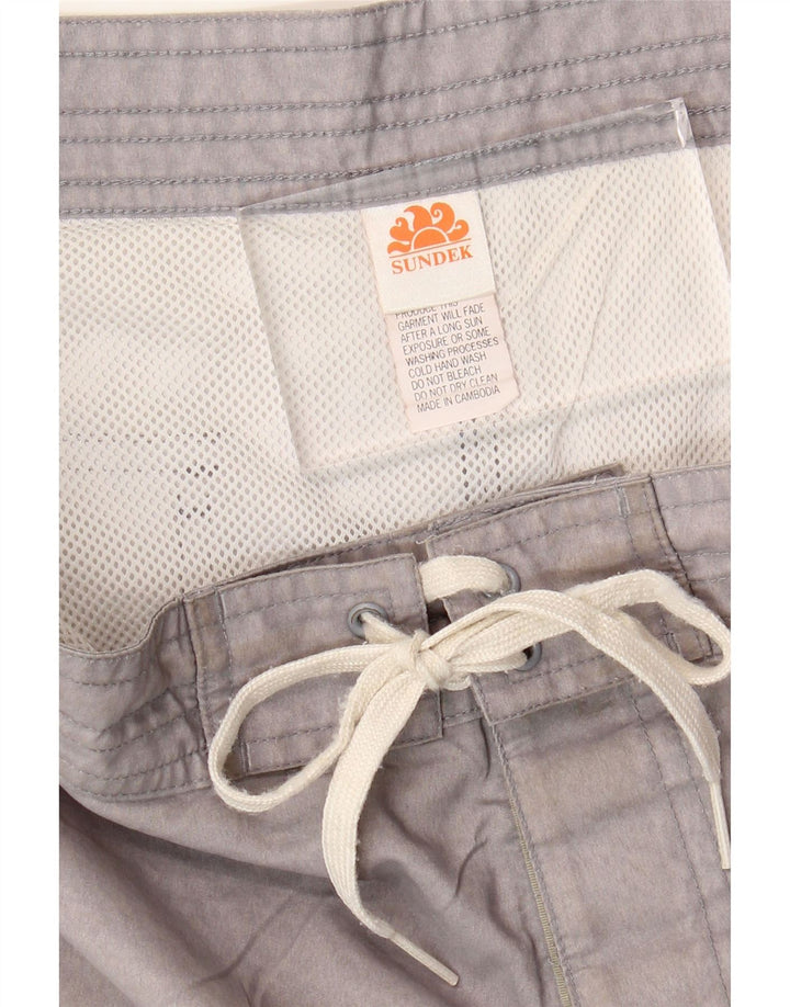 Shorts de natação masculino Sundek grande poliéster floral cinza