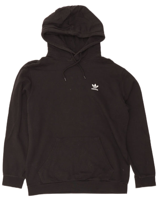 Adidas Mens Hoodie Jumper Grande Algodão Preto