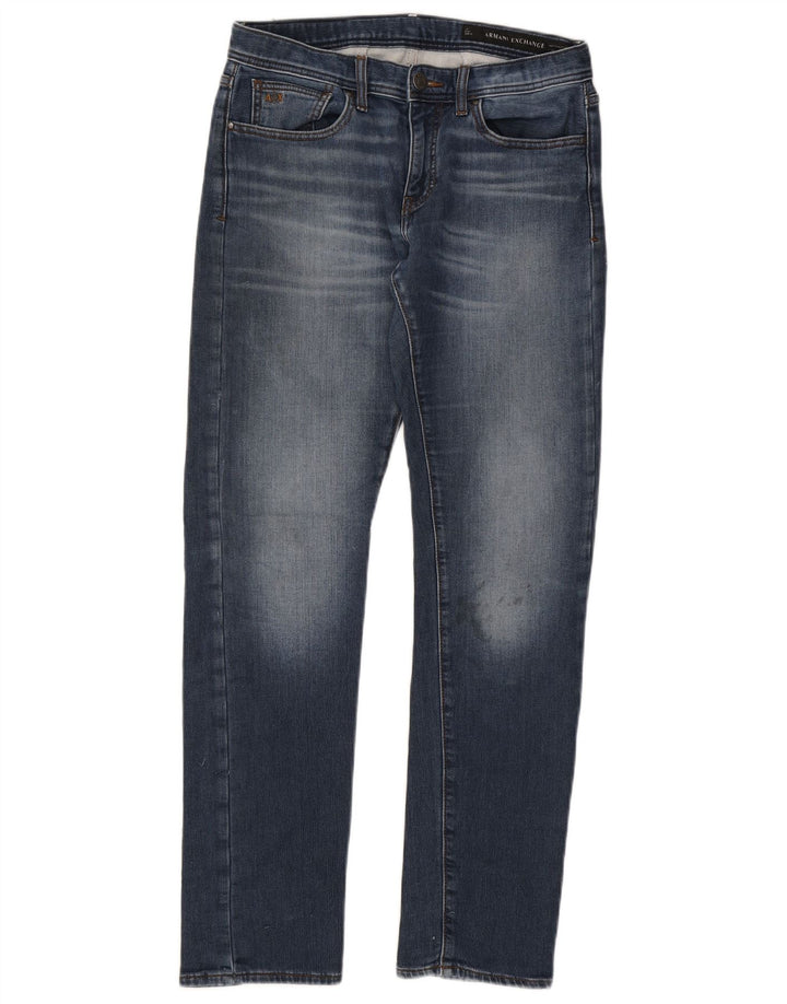 ARMANI EXCHANGE Jeans feminino Milan Slim W30 L31 algodão azul
