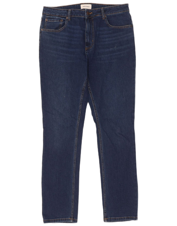 Jack Wills Mens Jeans Slim W32 L34 Azul Marinho Algodão
