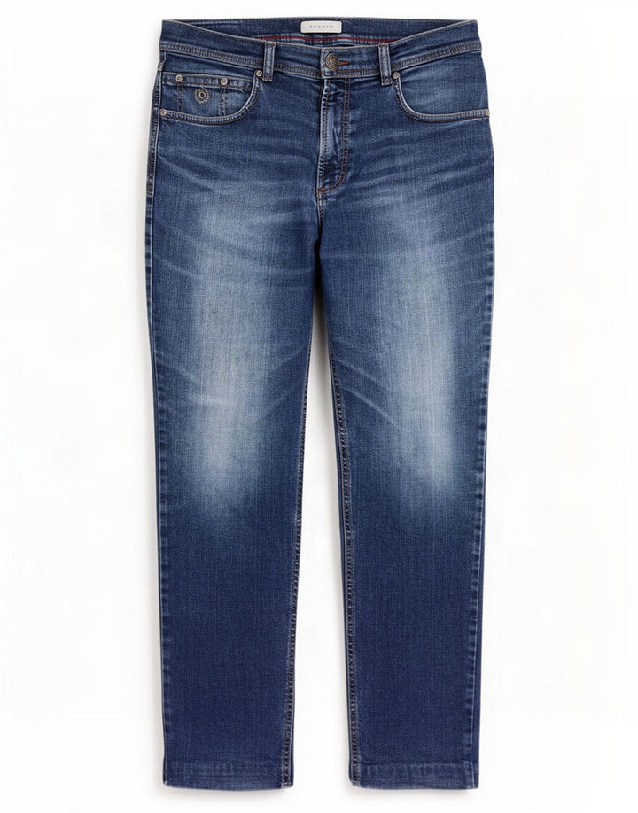 Bugatti Masculino Regular Straight Jeans W36 L32 Azul Algodão