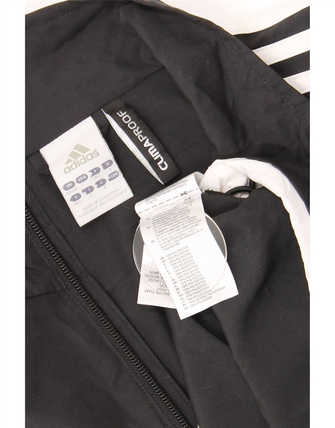 Adidas Mens Clima Proof Pullover Treino Top Reino Unido 34/36 Pequeno Preto