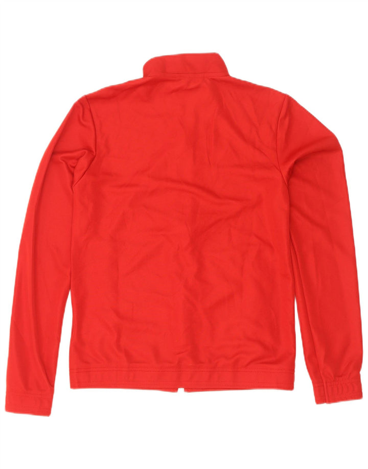 Adidas Womens Aeroready Tracksuit Top Jacket Reino Unido 8/10 Pequeno Poliéster Vermelho
