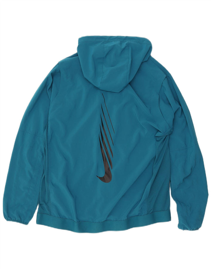 NIKE Masculino Dri Fit Graphic Standard Fit Treino Top Jaqueta Azul Médio