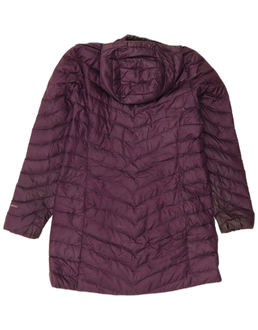 Casaco acolchoado com capuz feminino The North Face UK 16 grande poliéster roxo
