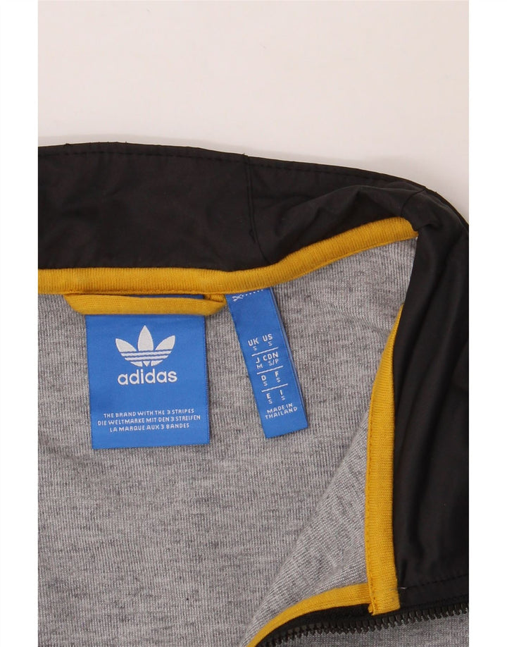 ADIDAS Mens Tracksuit Top Jacket Small Grey Cotton Vintage Adidas and Second-Hand Adidas from Messina Hembry 