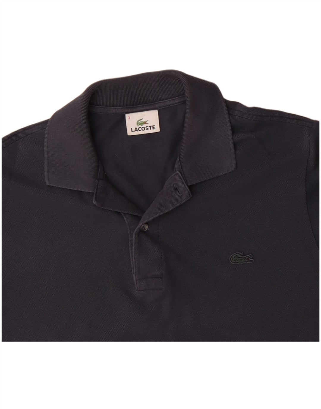Camisa polo masculina LACOSTE tamanho 3 pequeno algodão cinza