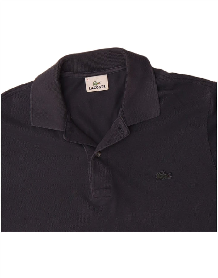 Camisa polo masculina LACOSTE tamanho 3 pequeno algodão cinza