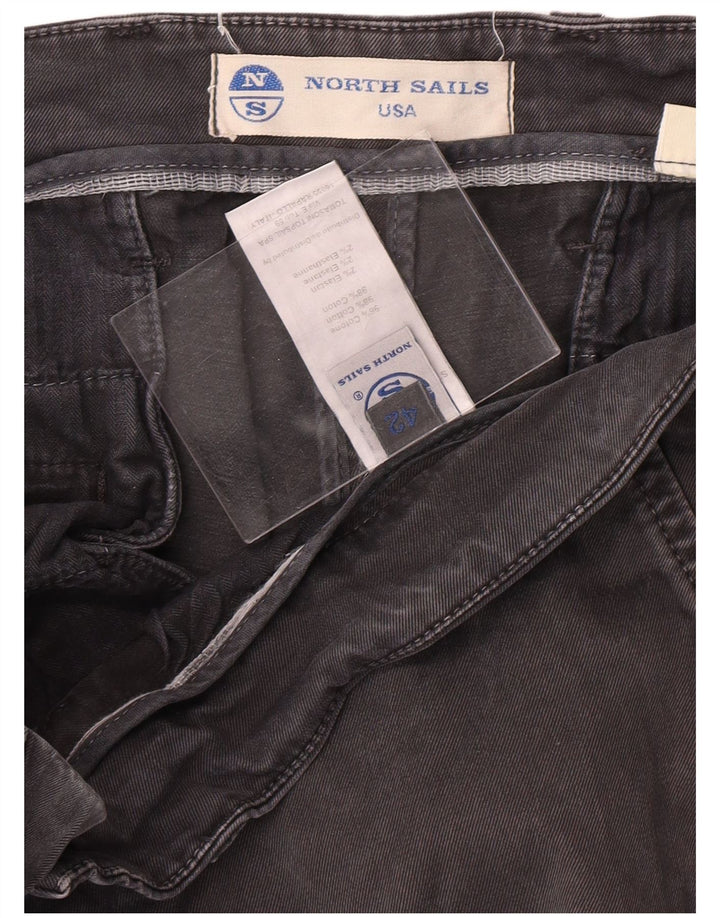 Calça chino reta masculina NORTH SAILS W42 L29 algodão cinza