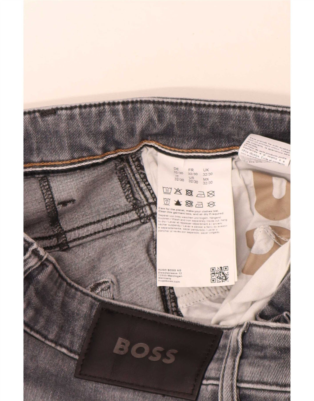 Hugo Boss Jeans Slim Feminino W32 L30 Algodão Cinza