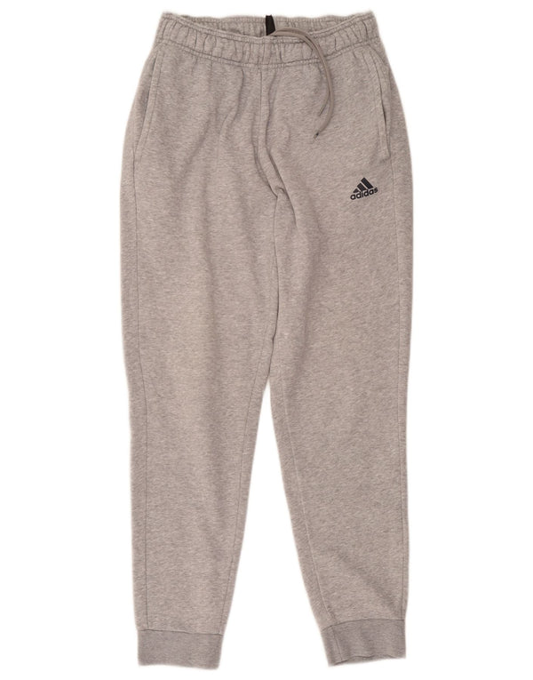 Calça de treino masculina Adidas Joggers UK 36/38 pequeno cinza manchado de algodão
