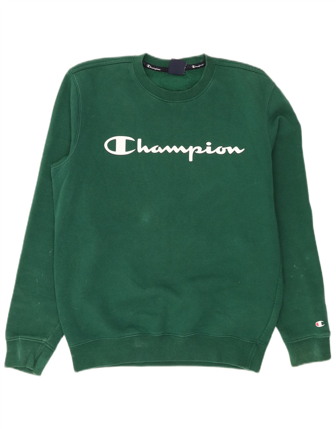 Champion masculino gráfico moletom jumper médio algodão verde