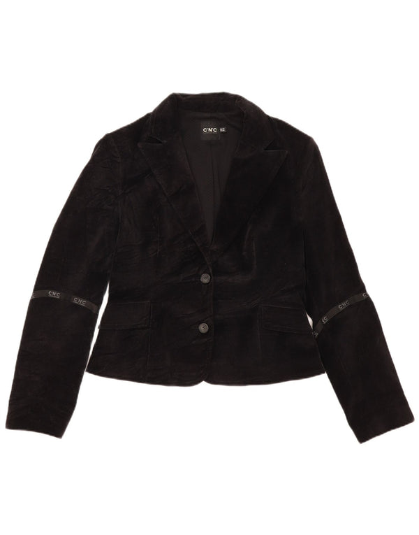 CNC Costume National Feminino Jaqueta Blazer de 2 Botões IT 44 Médio Preto