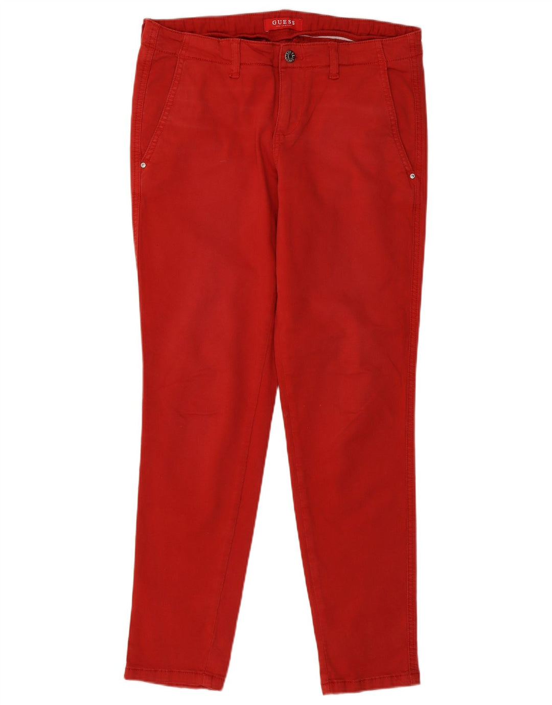 Guess Calça Chino Feminina Slim W32 L29 Vermelha