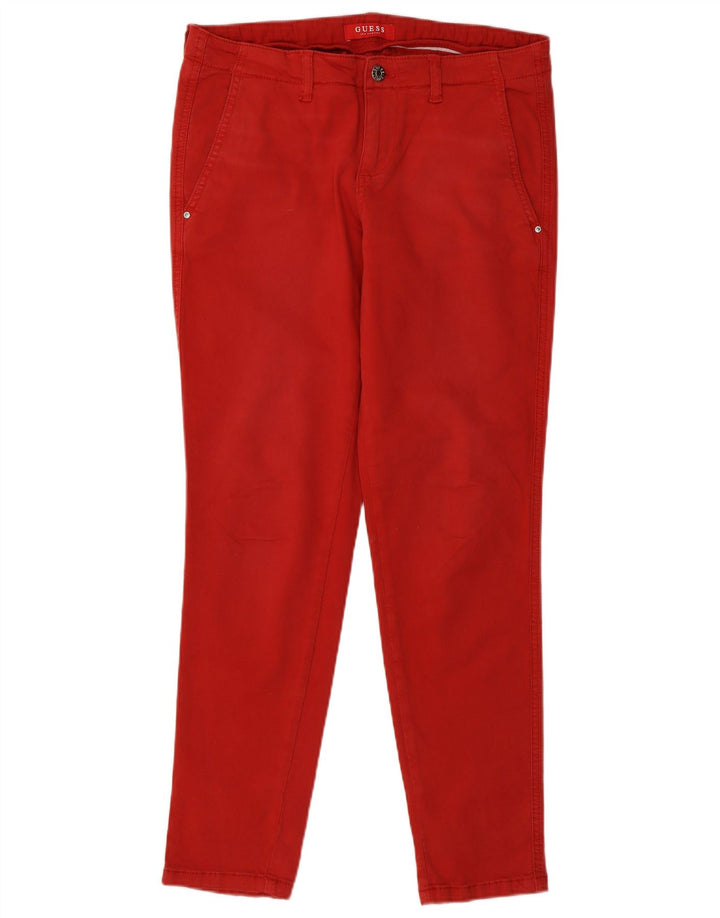 Guess Calça Chino Feminina Slim W32 L29 Vermelha