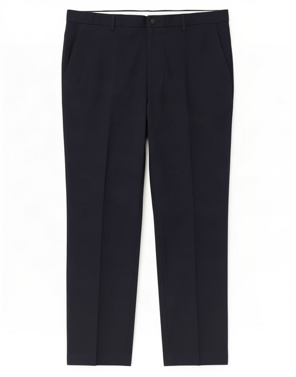 Calça casual masculina Marks & Spencer de ajuste regular W38 L31 linho azul marinho