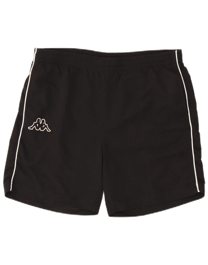 Shorts esportivos masculinos KAPPA grande poliéster preto
