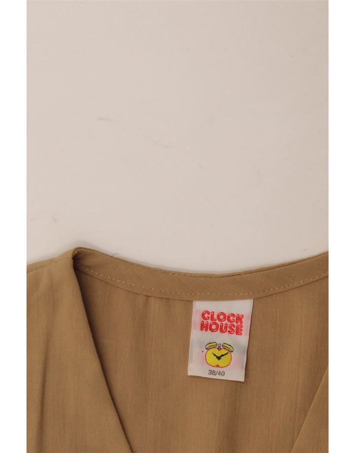 CLOCK HOUSE Vestido feminino linha A UE 38/40 poliéster bege médio