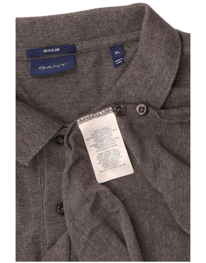 Camisa polo masculina Gant Regular Fit XL algodão cinza