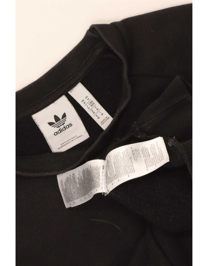 Adidas Mens Moletom Jumper Médio Algodão Preto
