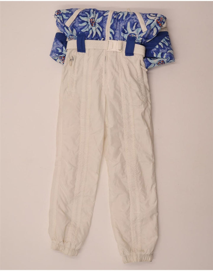 Ellesse Macacão feminino de esqui grande com capuz IT 40 pequeno floral branco