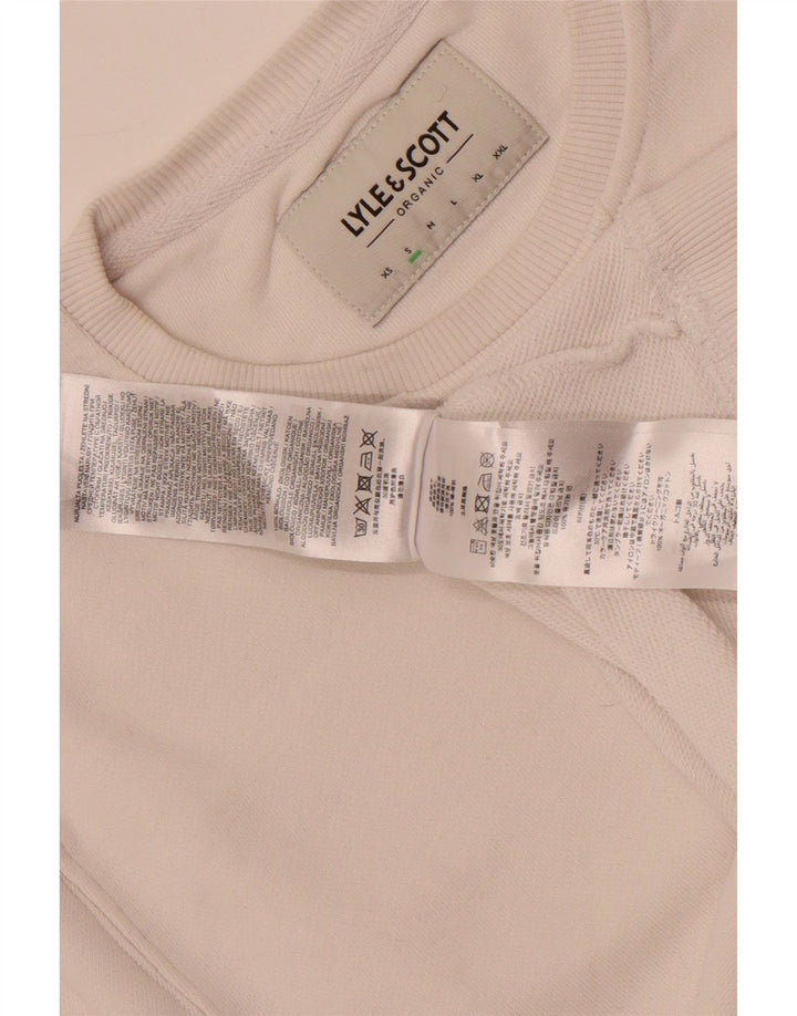 Lyle & Scott moletom masculino jumper pequeno algodão branco