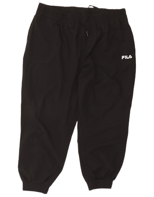 Calça feminina Fila Crop Tracksuit Joggers UK 18 XL preto poliéster