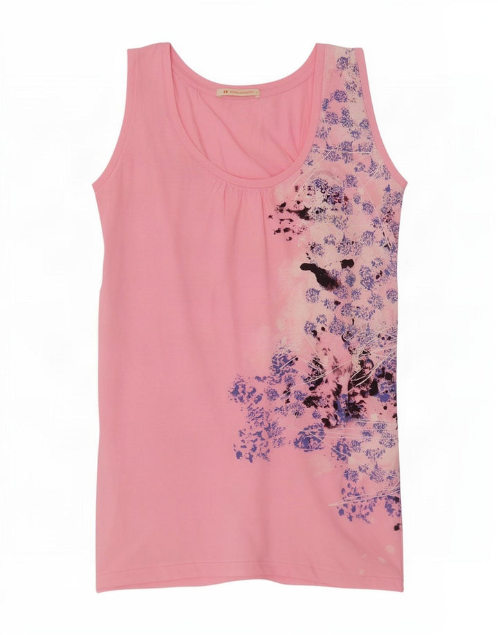 Colete feminino Hugo Boss UK 12 médio rosa floral
