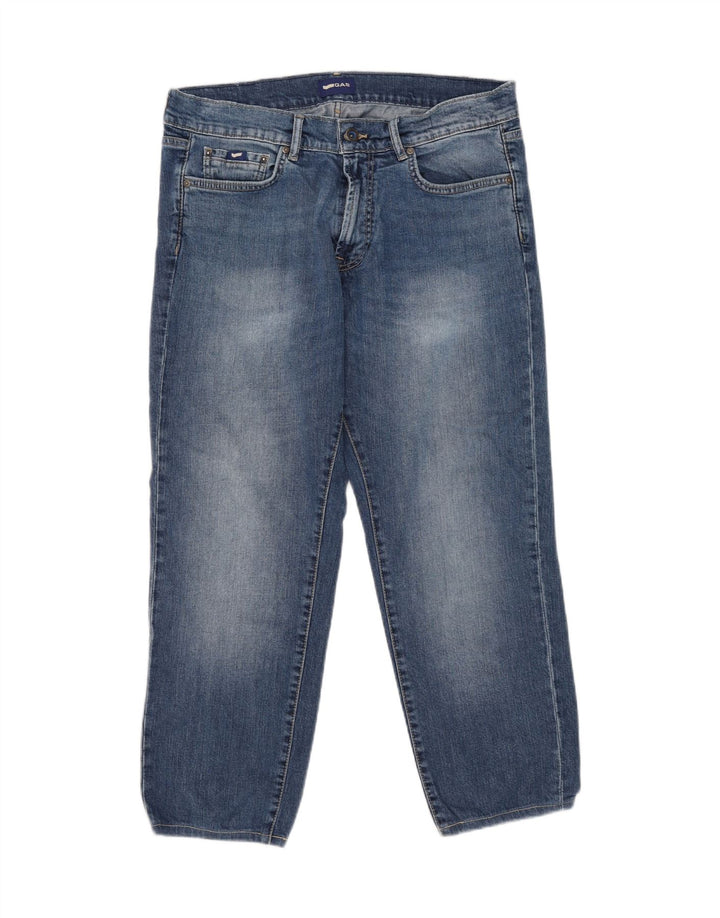 Gas Mens Jeans Cropped W33 L26 Azul Algodão