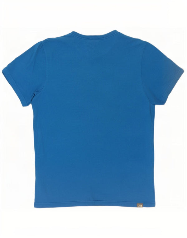 The North Face Camiseta masculina gráfica Top pequeno algodão azul