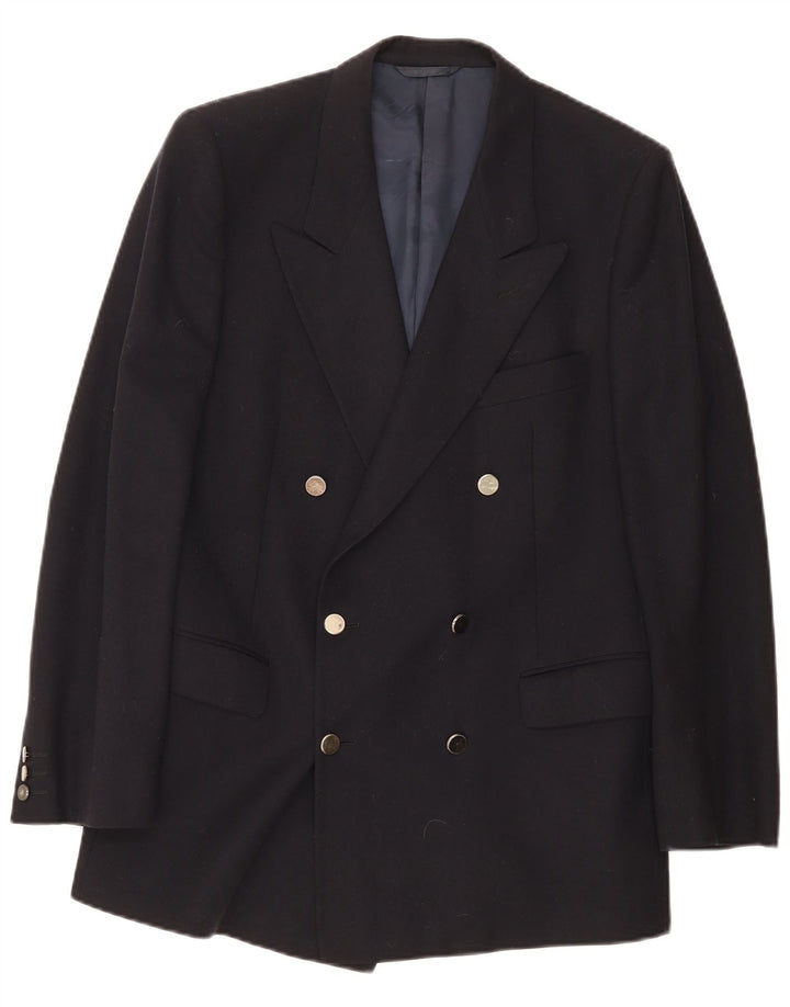 Jaqueta blazer masculina Essere com peito duplo IT 50 grande azul marinho