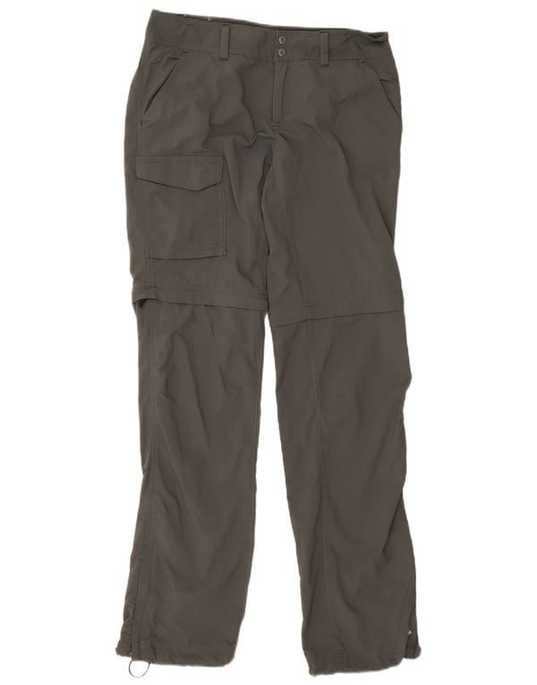 Calça cargo feminina Columbia Omni-Shade para caminhada EUA 6 médio W30 L32 cinza