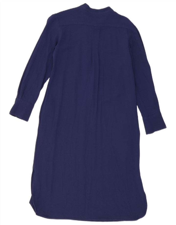Max Mara vestido maxi feminino de fim de semana de manga comprida Reino Unido 14 médio azul marinho