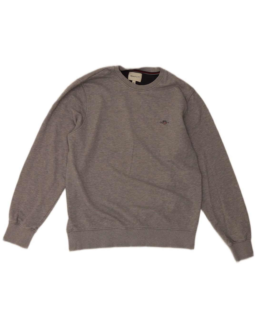 Gant moletom masculino jumper médio cinza algodão