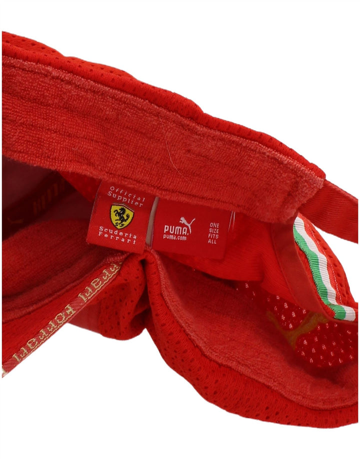 Boné de beisebol gráfico Puma masculino Ferrari tamanho único bloco colorido vermelho